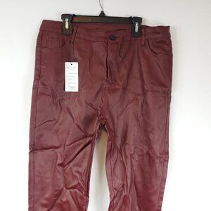 Apperloth A Deep Red Skinny Leg Stretch Womens Pants Sz XXL NWT